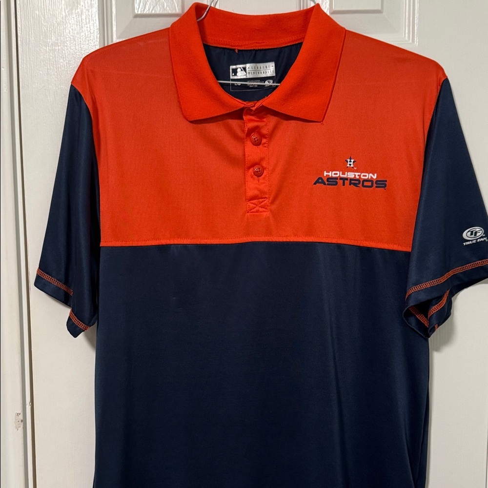 Genuine Merchandise Houston Astros Orange and Navy Polo Shirt